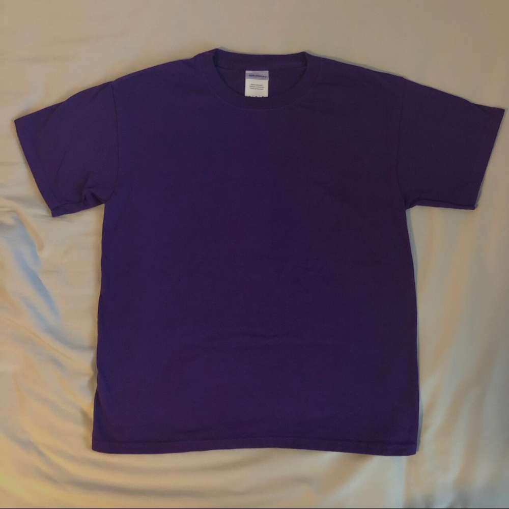 2/$12 Guildan Basic Purple Shirt